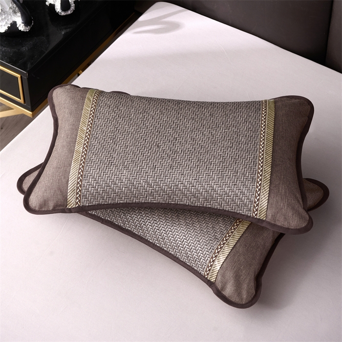 91家纺网 家纺一手货源 找家纺 织布人 2025新款荞麦枕夏凉枕头茶香枕PE藤凉感荞麦枕芯防出汗午睡枕头 清凉PE藤枕-金易灰 35x55cm/只【茶香枕】