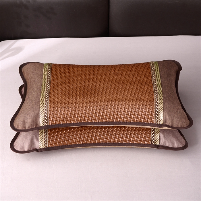 91家纺网 家纺一手货源 找家纺 织布人 2025新款荞麦枕夏凉枕头茶香枕PE藤凉感荞麦枕芯防出汗午睡枕头 清凉PE藤枕-金易咖 35x55cm/只【茶香枕】