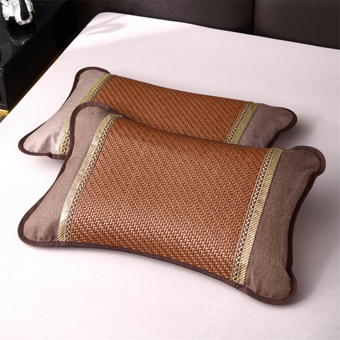 91家纺网 家纺一手货源 找家纺 织布人 2025新款荞麦枕夏凉枕头茶香枕PE藤凉感荞麦枕芯防出汗午睡枕头 清凉PE藤枕-金易咖 35x55cm/只【茶香枕】