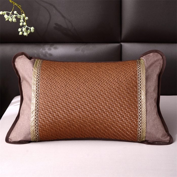 91家纺网 家纺一手货源 找家纺 织布人 2025新款荞麦枕夏凉枕头茶香枕PE藤凉感荞麦枕芯防出汗午睡枕头 清凉PE藤枕-金易咖 35x55cm/只【茶香枕】