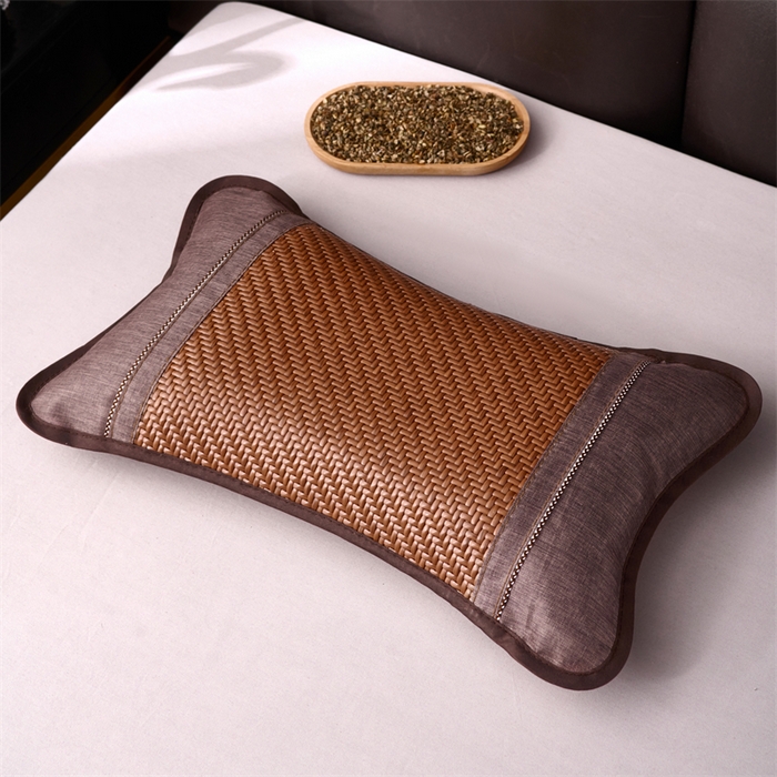 91家纺网 家纺一手货源 找家纺 织布人 2025新款荞麦枕夏凉枕头茶香枕PE藤凉感荞麦枕芯防出汗午睡枕头 清凉PE藤枕-清晨咖 35x55cm/只【茶香枕】