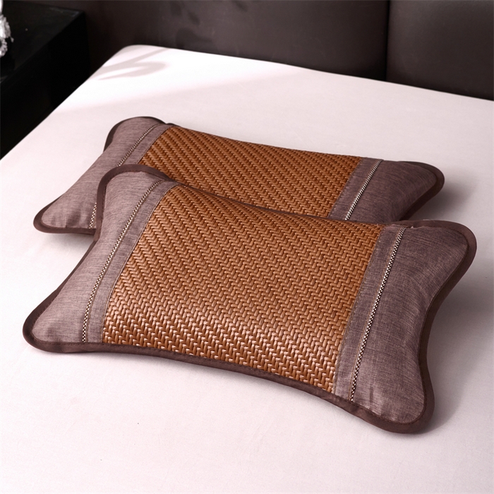 91家纺网 家纺一手货源 找家纺 织布人 2025新款荞麦枕夏凉枕头茶香枕PE藤凉感荞麦枕芯防出汗午睡枕头 清凉PE藤枕-清晨咖 35x55cm/只【茶香枕】