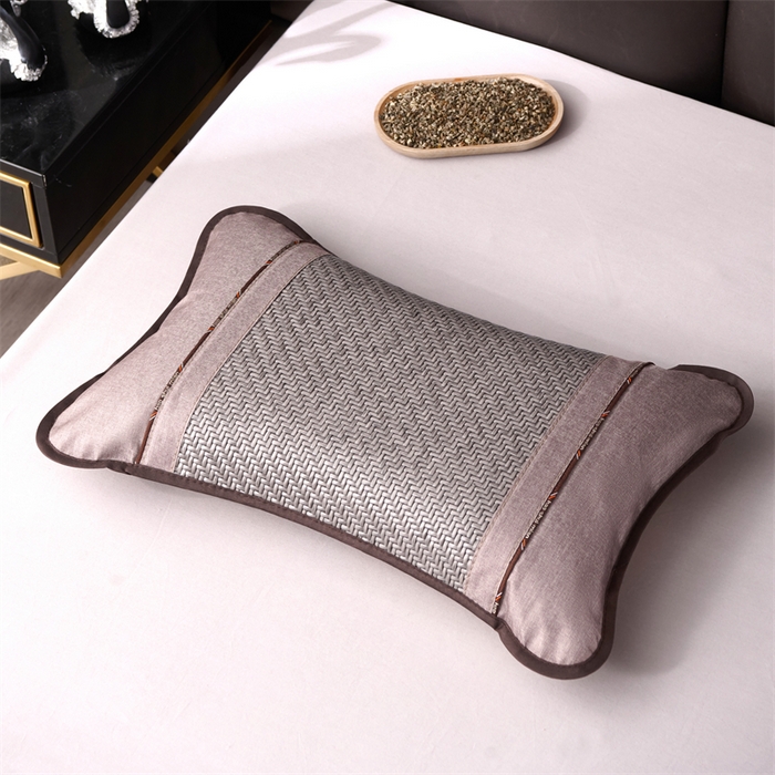 91家纺网 家纺一手货源 找家纺 织布人 2025新款荞麦枕夏凉枕头茶香枕PE藤凉感荞麦枕芯防出汗午睡枕头 清凉PE藤枕-夏洛灰 35x55cm/只【茶香枕】