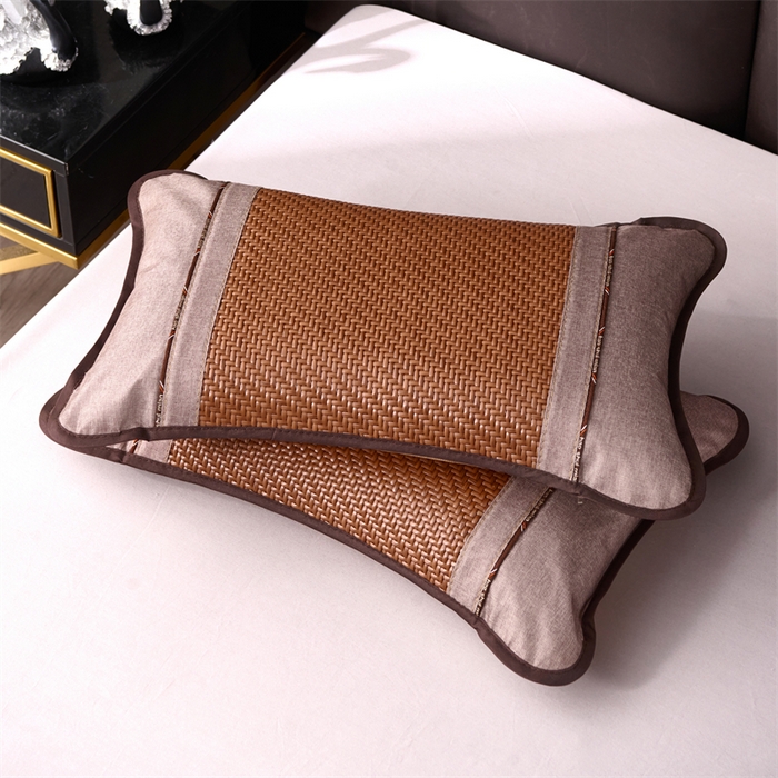 91家纺网 家纺一手货源 找家纺 织布人 2025新款荞麦枕夏凉枕头茶香枕PE藤凉感荞麦枕芯防出汗午睡枕头 清凉PE藤枕-夏洛咖 35x55cm/只【茶香枕】