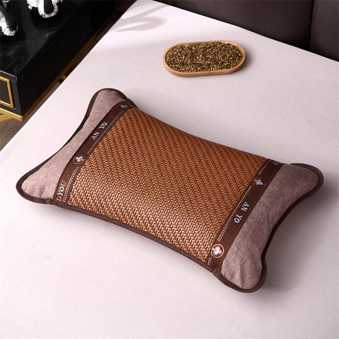 91家纺网 家纺一手货源 找家纺 织布人 2025新款荞麦枕夏凉枕头茶香枕PE藤凉感荞麦枕芯防出汗午睡枕头 清凉PE藤枕-鸿运咖 35x55cm/只【荞麦枕】