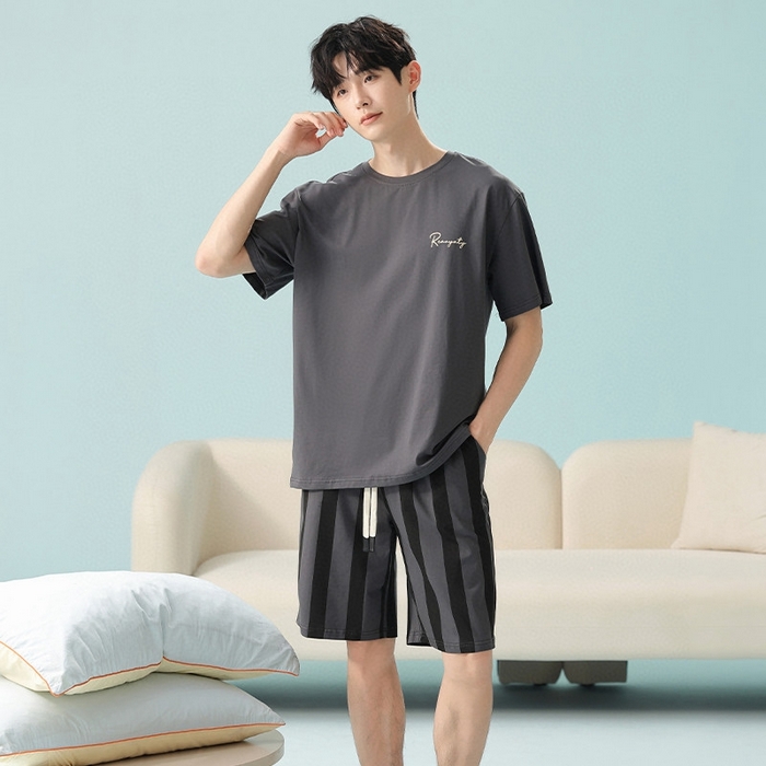 91家纺网 家纺一手货源 找家纺 （总）妍景家居生活馆 2025新款莫代尔棉男士套装