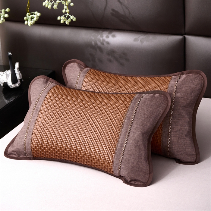 91家纺网 家纺一手货源 找家纺 织布人 2025新款荞麦枕夏凉枕头茶香枕PE藤凉感荞麦枕芯防出汗午睡枕头 清凉PE藤枕-清晨咖 35x55cm/只【荞麦枕】