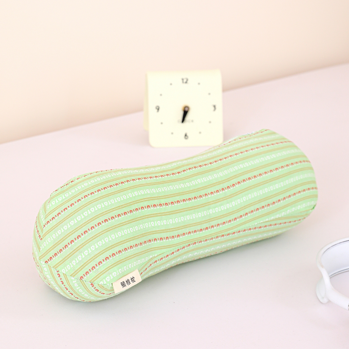 91家纺网 家纺一手货源 找家纺 卓昌枕芯 2025春夏新款全棉三角颈椎枕菱形荞麦枕枕头枕芯 绿色-全棉三角颈椎枕 45x15cm/只