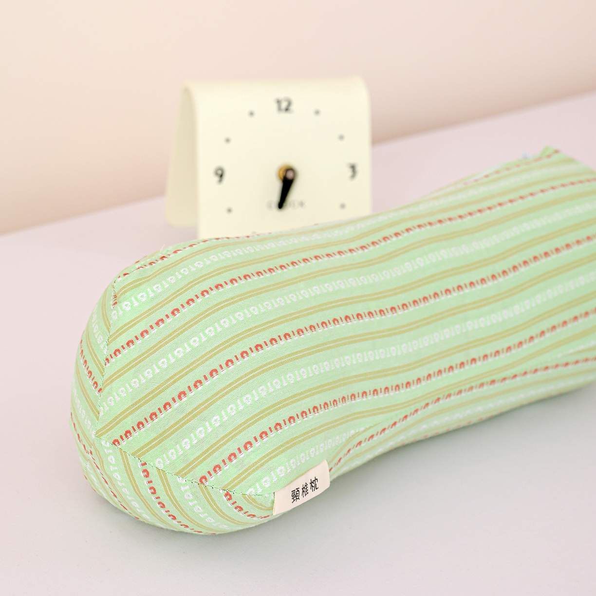 91家纺网 家纺一手货源 找家纺 卓昌枕芯 2025春夏新款全棉三角颈椎枕菱形荞麦枕枕头枕芯 绿色-全棉三角颈椎枕 45x15cm/只