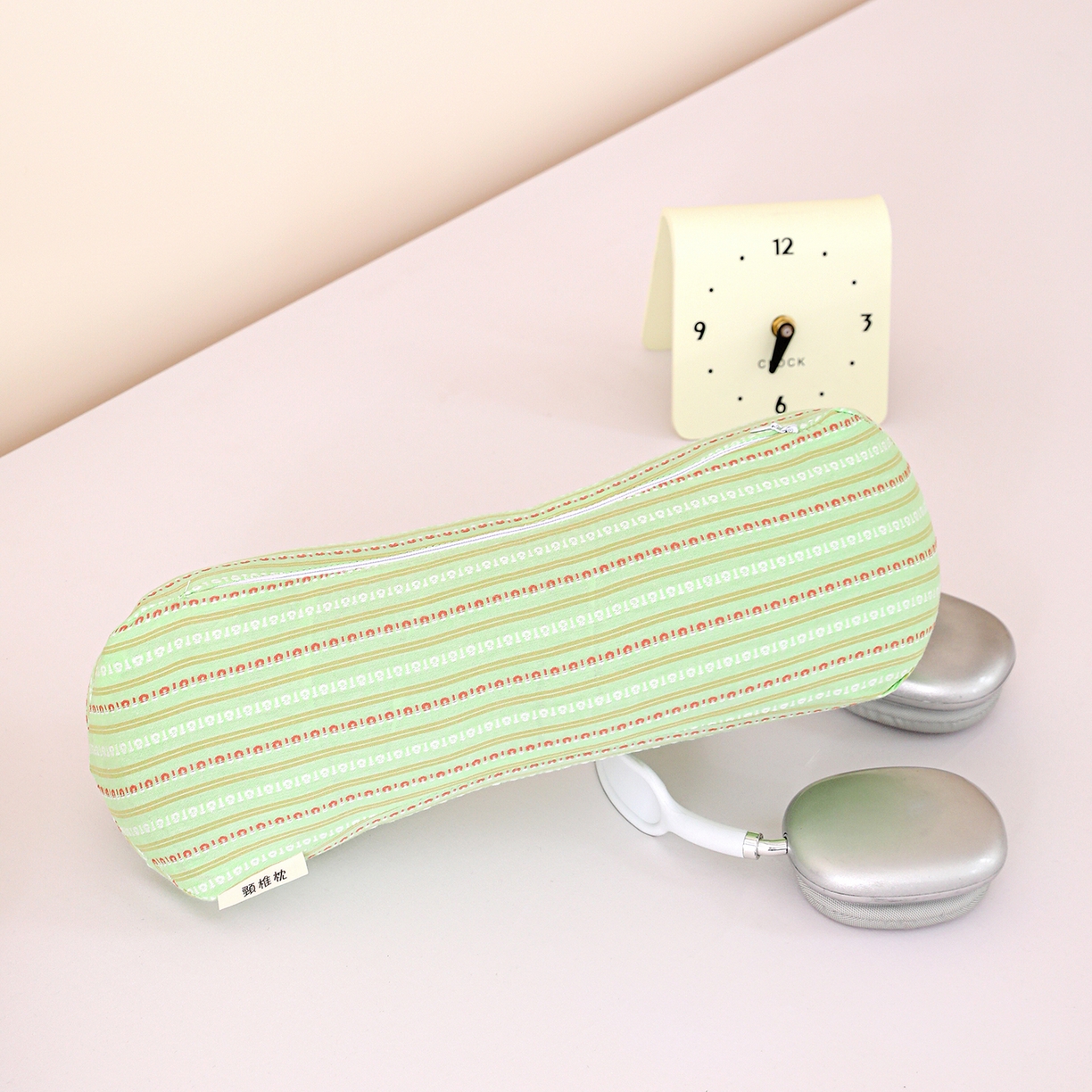 91家纺网 家纺一手货源 找家纺 卓昌枕芯 2025春夏新款全棉三角颈椎枕菱形荞麦枕枕头枕芯 绿色-全棉三角颈椎枕 45x15cm/只