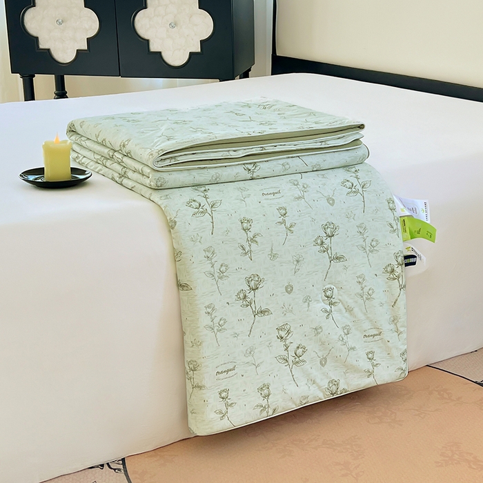 91家纺网 家纺一手货源 找家纺 2025年新款A类数码印花夏凉被 凉感丝锦氨夏被冰淇淋夏被空调被西瓜被双面凉感单夏被墨染