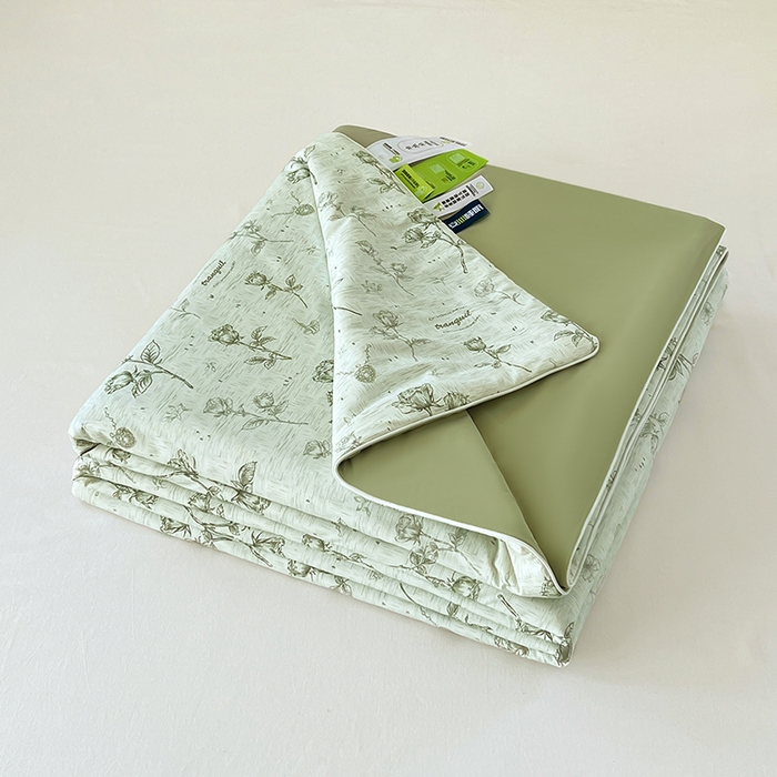 91家纺网 家纺一手货源 找家纺 2025年新款A类数码印花夏凉被 凉感丝锦氨夏被冰淇淋夏被空调被西瓜被双面凉感单夏被墨染