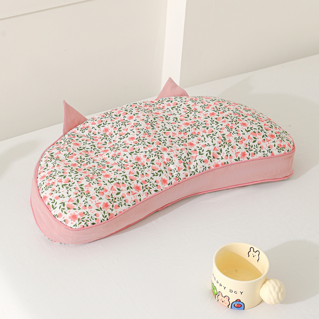 91家纺网 家纺一手货源 找家纺 （总）卓昌枕芯 2025新款韩式全棉猫耳全荞麦壳可拆洗枕头