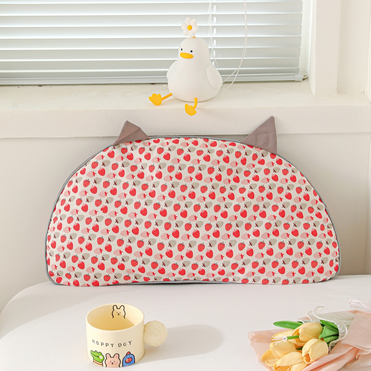 91家纺网 家纺一手货源 找家纺 （总）卓昌枕芯 2025新款韩式全棉猫耳全荞麦壳可拆洗枕头