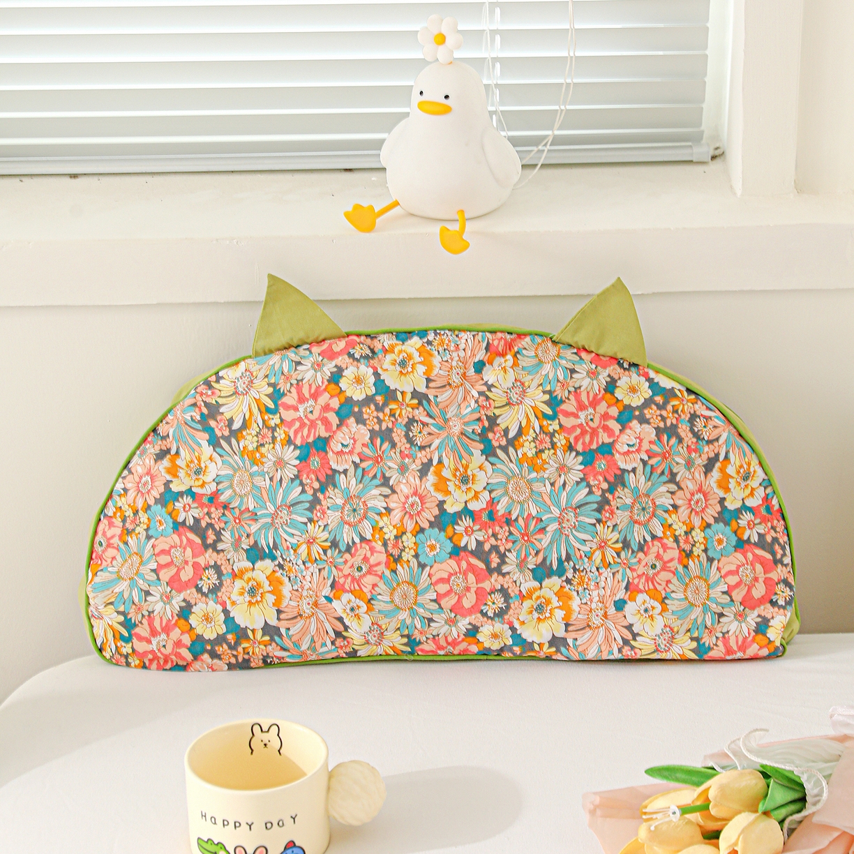 91家纺网 家纺一手货源 找家纺 （总）卓昌枕芯 2025新款韩式全棉猫耳全荞麦壳可拆洗枕头