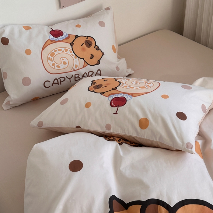 91家纺网 家纺一手货源 找家纺 徕米家居 2025新款全棉13372大阪卡皮吧啦套件 蛋糕卡皮吧啦