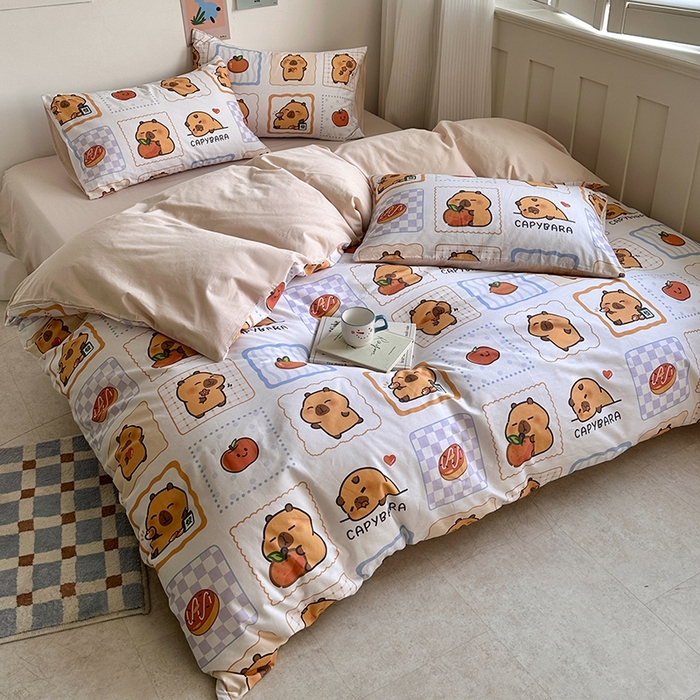 91家纺网 家纺一手货源 找家纺 （总）徕米家居 2025新款全棉13372小圆网卡皮吧啦套件