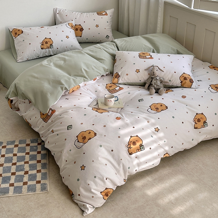 （总）徕米家居 2025新款全棉13372小圆网卡皮吧啦套件