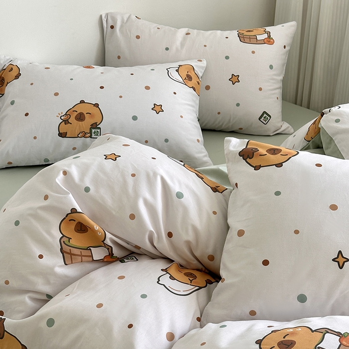 91家纺网 家纺一手货源 找家纺 （总）徕米家居 2025新款全棉13372小圆网卡皮吧啦套件