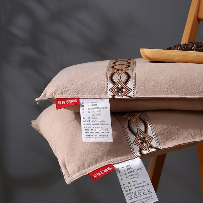 91家纺网 家纺一手货源 找家纺 （总）沃兰国际 2025新款民族风可脱卸全荞麦枕头枕芯