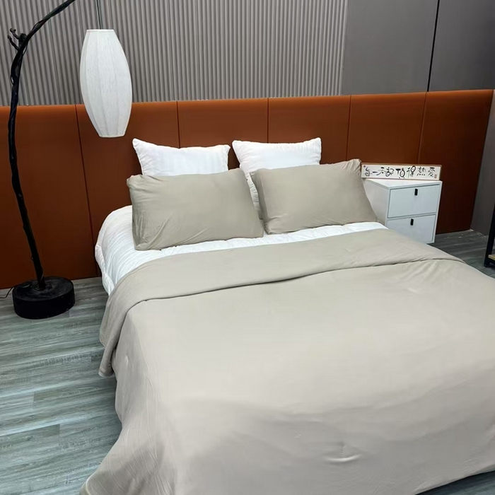 91家纺网 家纺一手货源 找家纺 （总）仲旺居家纺 2025新款牛奶针织棉夏被三件套