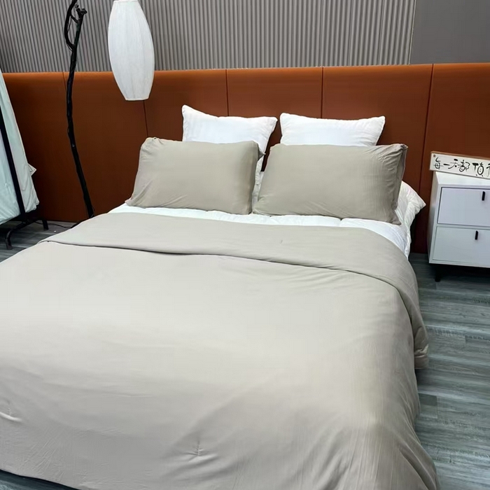 91家纺网 家纺一手货源 找家纺 （总）仲旺居家纺 2025新款牛奶针织棉夏被三件套