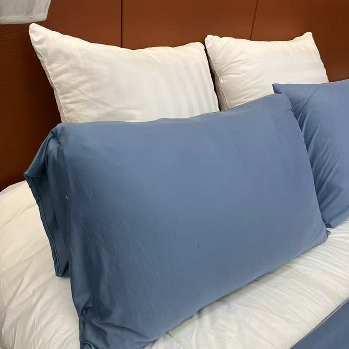 91家纺网 家纺一手货源 找家纺 仲旺居家纺 2025新款牛奶针织棉夏被三件套 深蓝