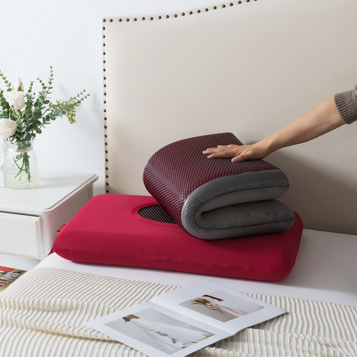 91家纺网 家纺一手货源 找家纺 （总）境月枕芯坊 2025新款喜运红石榴凝胶枕