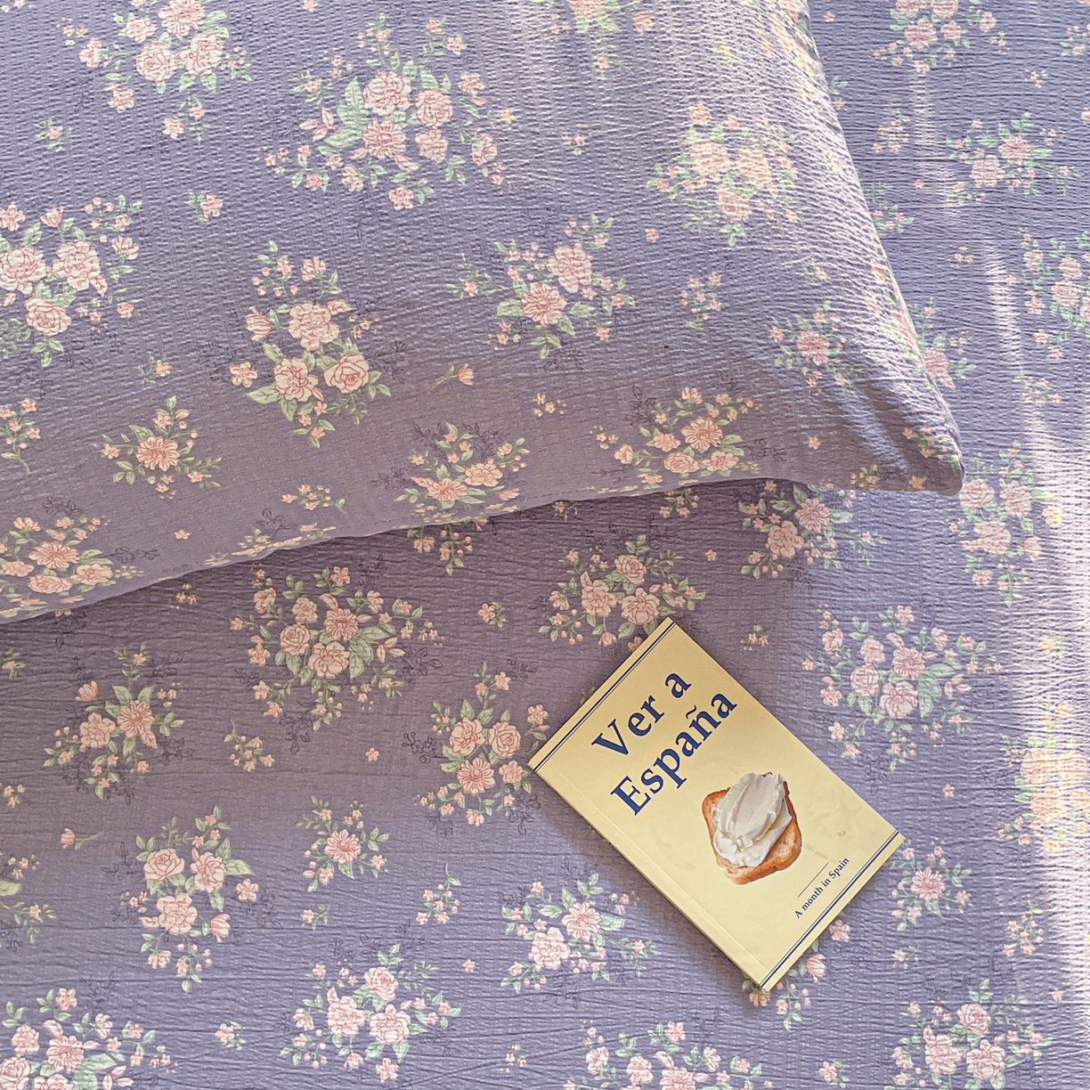 91家纺网 家纺一手货源 找家纺 暖芯优选 2025新款母婴级ins小清新双层纱印花床单枕套三件套（提供买家秀） 竹烟波月