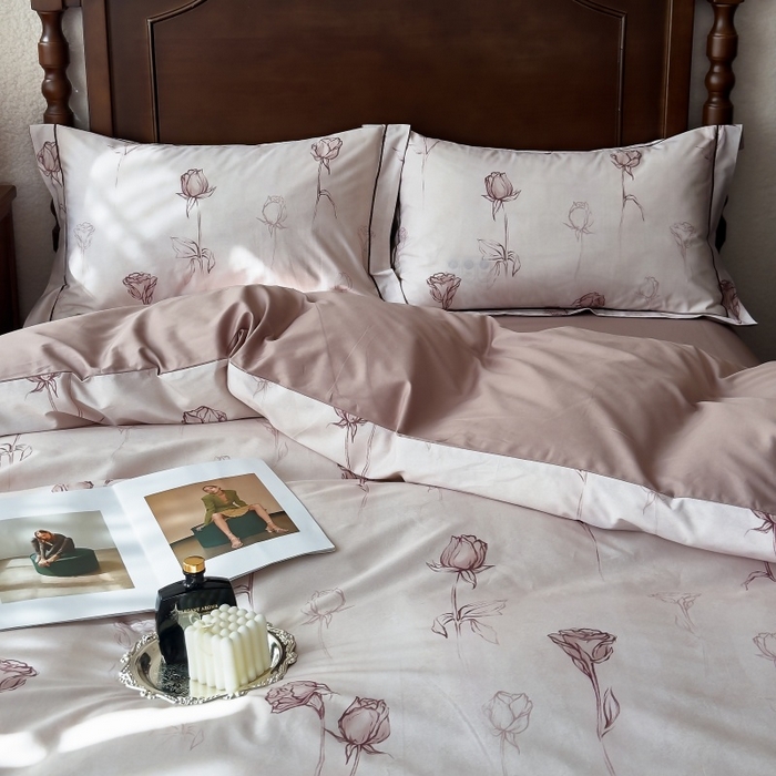 91家纺网 家纺一手货源 找家纺 由丽家纺 2025年5月柔棉全棉纯棉数码印花床单床笠款四件套（控价券后199起） 花穗 粉