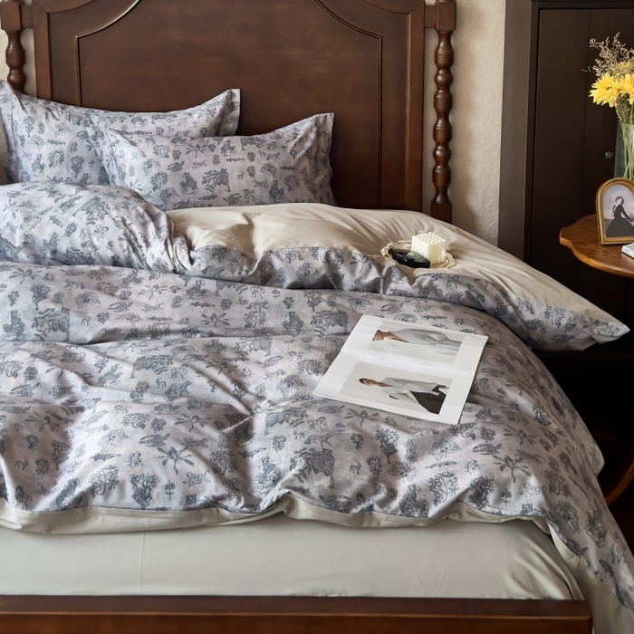 91家纺网 家纺一手货源 找家纺 由丽家纺 2025年5月柔棉全棉纯棉数码印花床单床笠款四件套（控价券后199起） 麦琳-绿