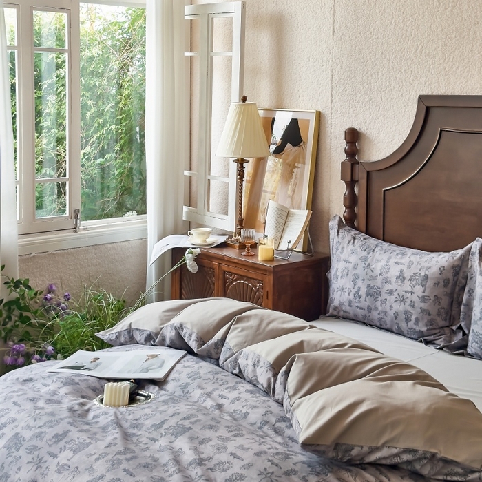 91家纺网 家纺一手货源 找家纺 由丽家纺 2025年5月柔棉全棉纯棉数码印花床单床笠款四件套（控价券后199起） 麦琳-绿