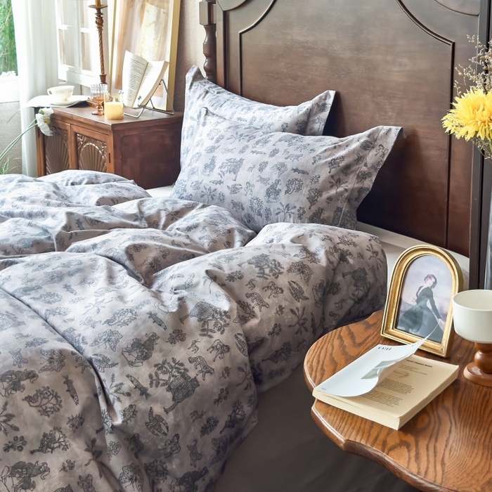 91家纺网 家纺一手货源 找家纺 由丽家纺 2025年5月柔棉全棉纯棉数码印花床单床笠款四件套（控价券后199起） 麦琳-绿