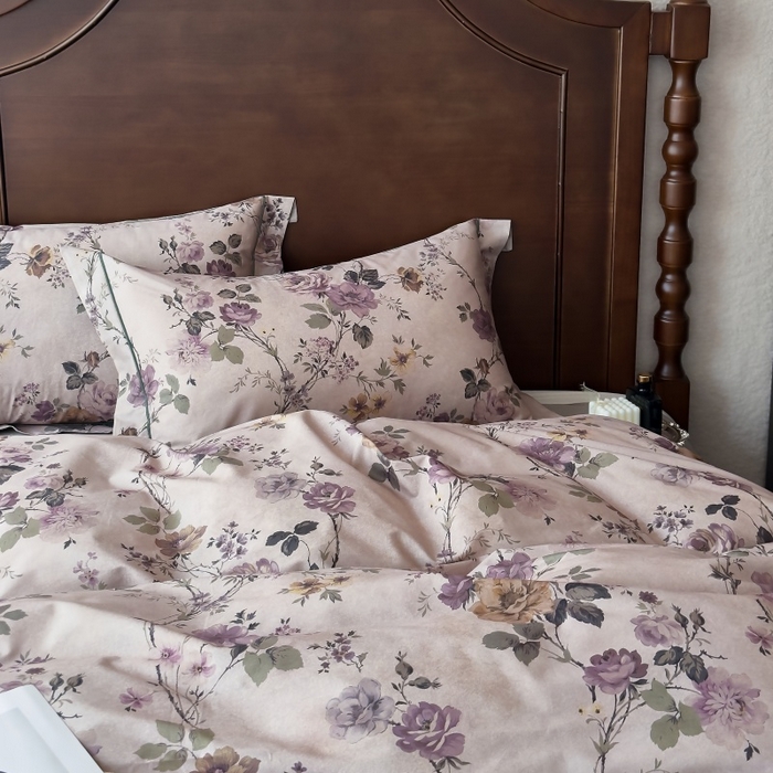 91家纺网 家纺一手货源 找家纺 由丽家纺 2025年5月柔棉全棉纯棉数码印花床单床笠款四件套（控价券后199起） 雪梦-绿