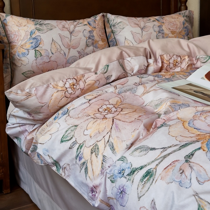 91家纺网 家纺一手货源 找家纺 （总）由丽家纺 2025年5月柔棉全棉纯棉数码印花床单床笠款四件套（控价券后199起）