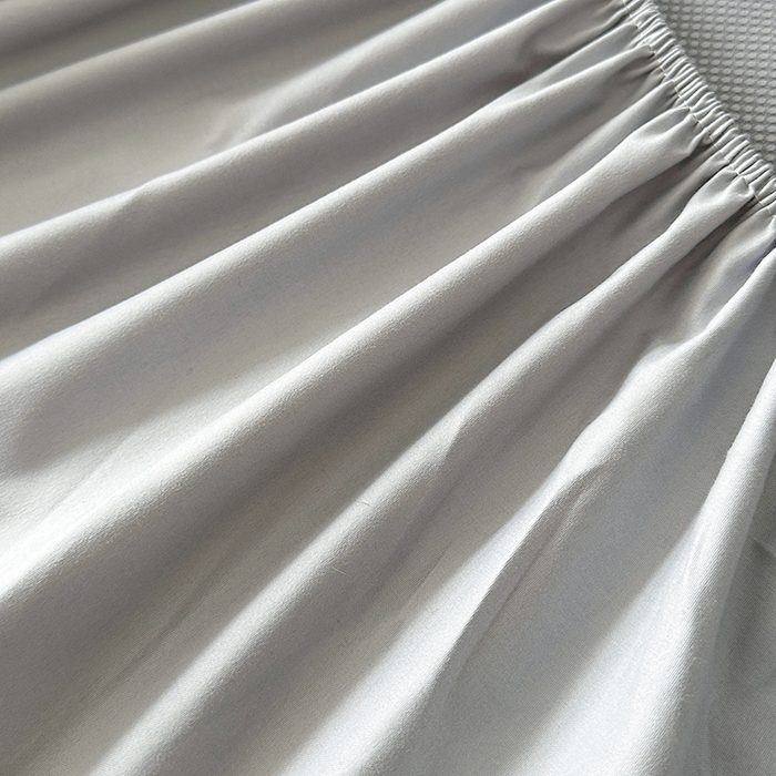 91家纺网 家纺一手货源 找家纺 代芙家纺 2025新款PE凉感软凉席床笠款三件套 灰色