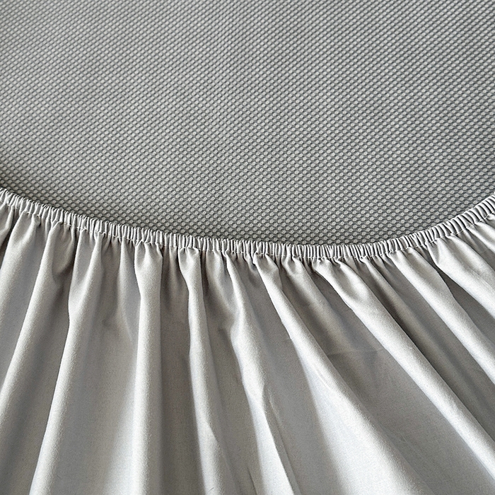 91家纺网 家纺一手货源 找家纺 代芙家纺 2025新款PE凉感软凉席床笠款三件套 灰色