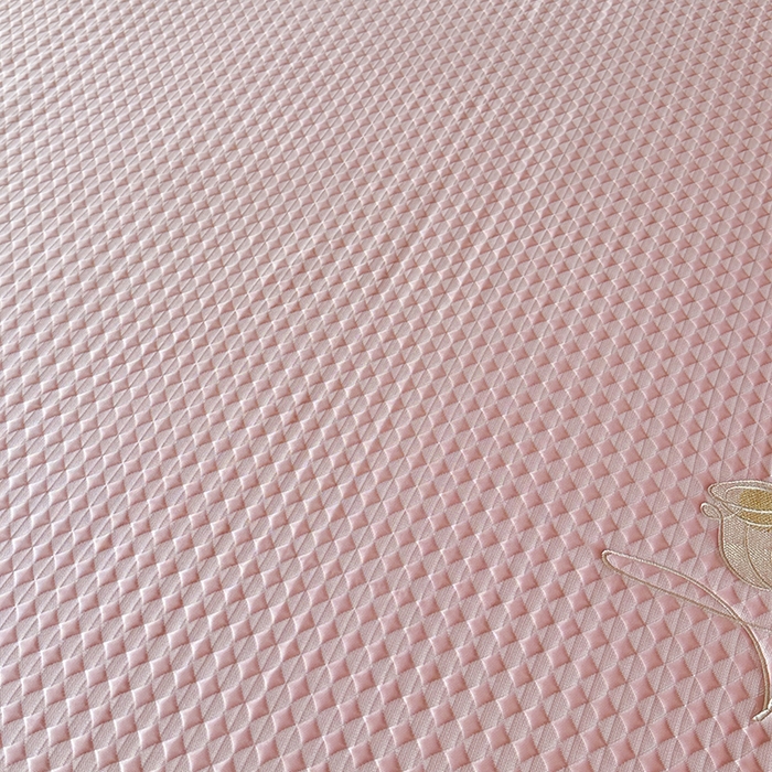 91家纺网 家纺一手货源 找家纺 代芙家纺 2025新款PE凉感软凉席床笠款三件套 粉色