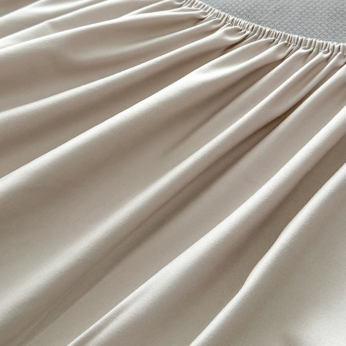 91家纺网 家纺一手货源 找家纺 代芙家纺 2025新款PE凉感软凉席床笠款三件套 咖色