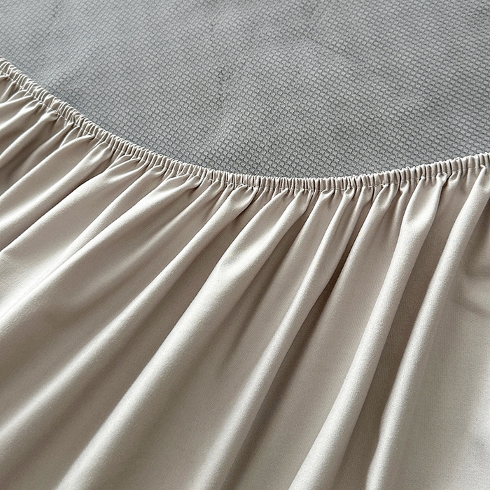 91家纺网 家纺一手货源 找家纺 代芙家纺 2025新款PE凉感软凉席床笠款三件套 咖色