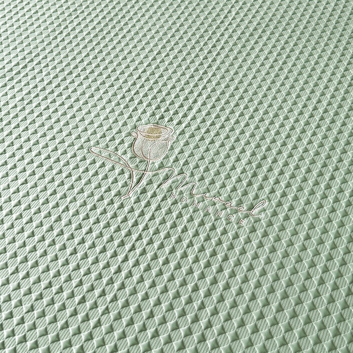 91家纺网 家纺一手货源 找家纺 代芙家纺 2025新款PE凉感软凉席床笠款三件套 绿色