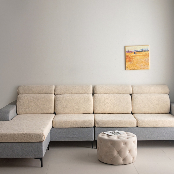 91家纺网 家纺一手货源 找家纺 千彤沙发垫 2025新款常规款-香山雨藤沙发笠 米黄