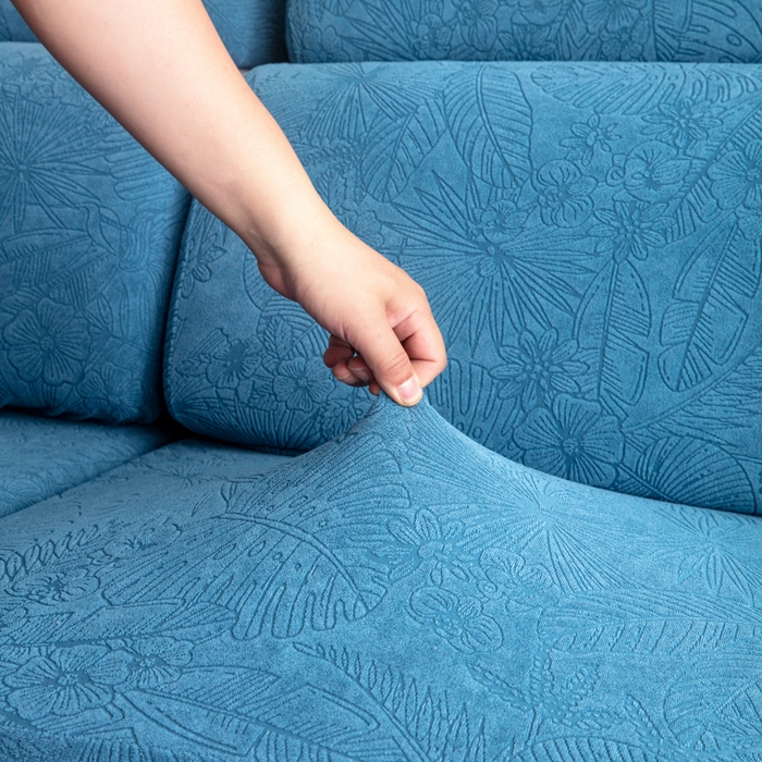 91家纺网 家纺一手货源 找家纺 千彤沙发垫 2025新款常规款-香山雨藤沙发笠 水蓝