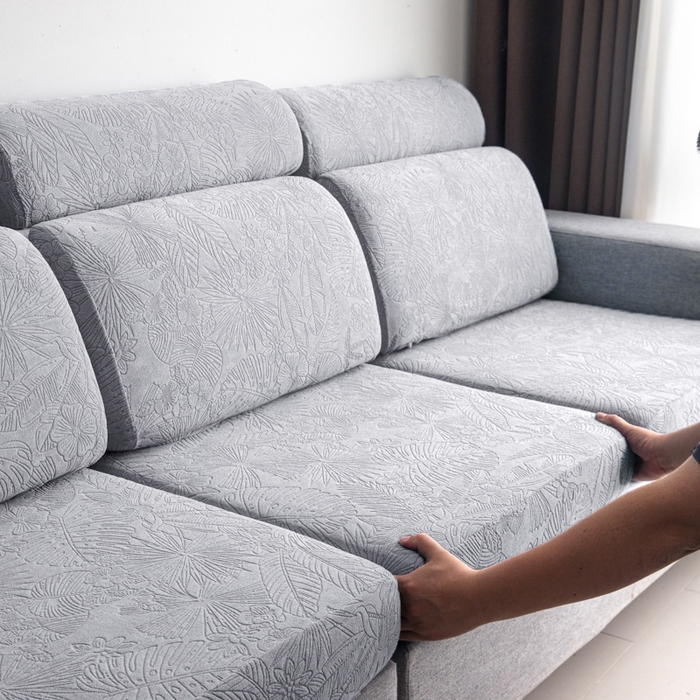 91家纺网 家纺一手货源 找家纺 千彤沙发垫 2025新款常规款-香山雨藤沙发笠 银灰