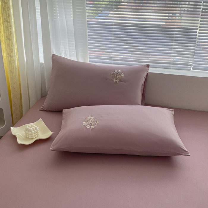 91家纺网 家纺一手货源 找家纺 暖季2025新款加厚加密40s全棉床单 琉璃豆沙