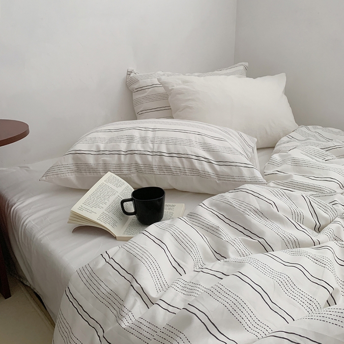 91家纺网 家纺一手货源 找家纺 柚可家居 2024新款数码新品纯棉单被套合集 西塞条纹
