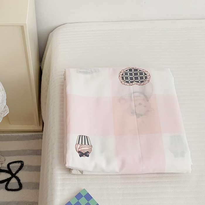 柚可家居 2024新款活性印花小熊系列单被套 糖果小熊