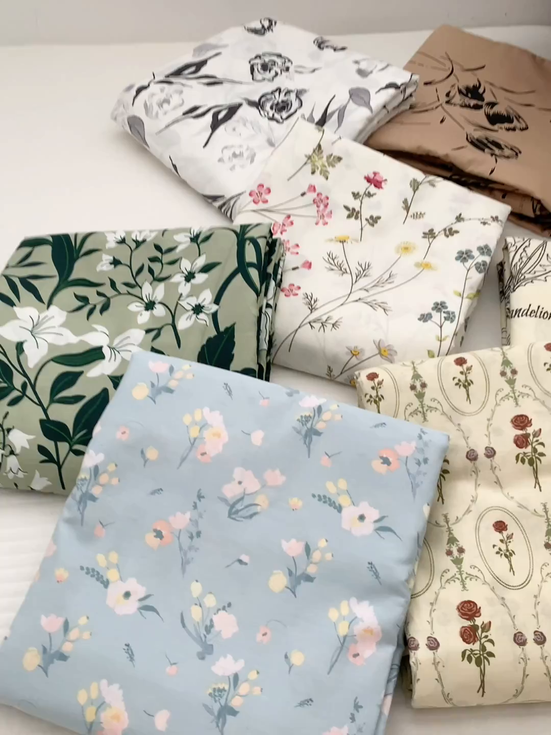 91家纺网 家纺一手货源 找家纺 （总）柚可家居 2024新款活性印花花卉系列单被套