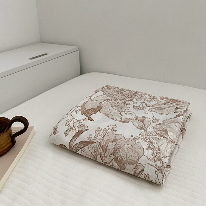 91家纺网 家纺一手货源 找家纺 （总）柚可家居 2024新款活性印花花卉系列单被套