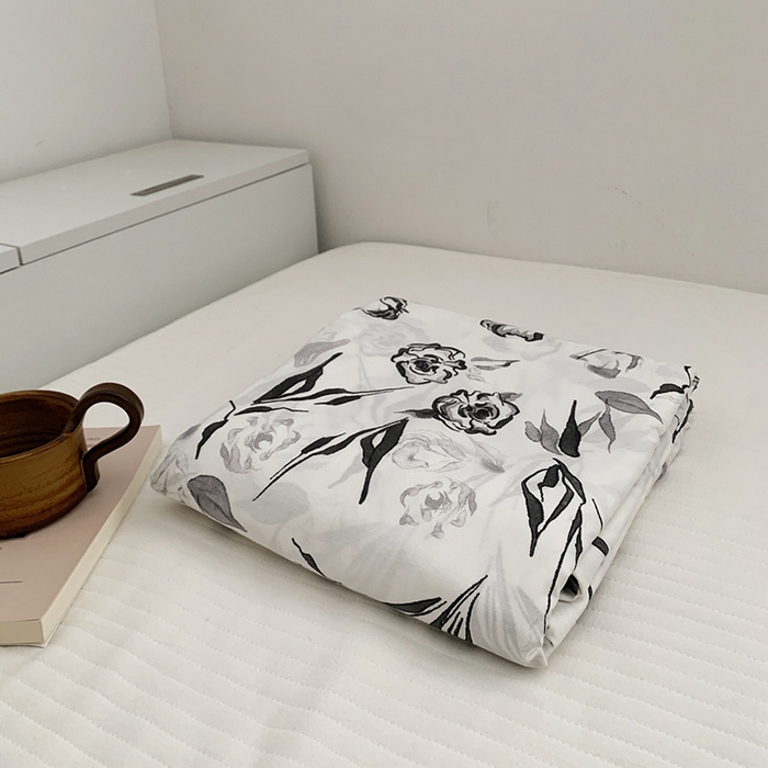 91家纺网 家纺一手货源 找家纺 柚可家居 2024新款活性印花花卉系列单被套 安禾